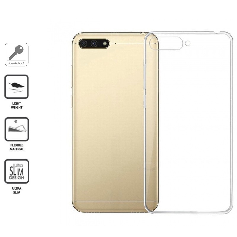 Permatomas silikoninis dėkliukas 0.6 mm. (Huawei Y6 2018) Permatomas silikoninis dėkliukas 0.6 mm. (Huawei Y6 2018)